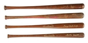 Ruth/Gehrig/Dimaggio/Mantle Mini Bats (Lot of 4)